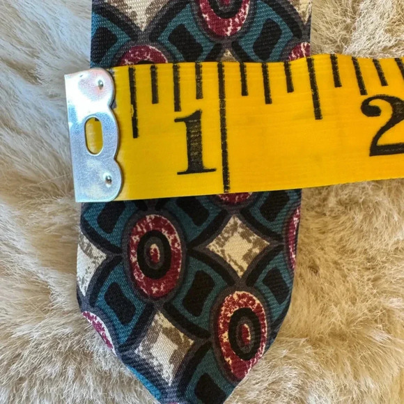 Oscar de la Renta 100% silk Abstract Tie 55.5" long couture vintage collection - Picture 9 of 9